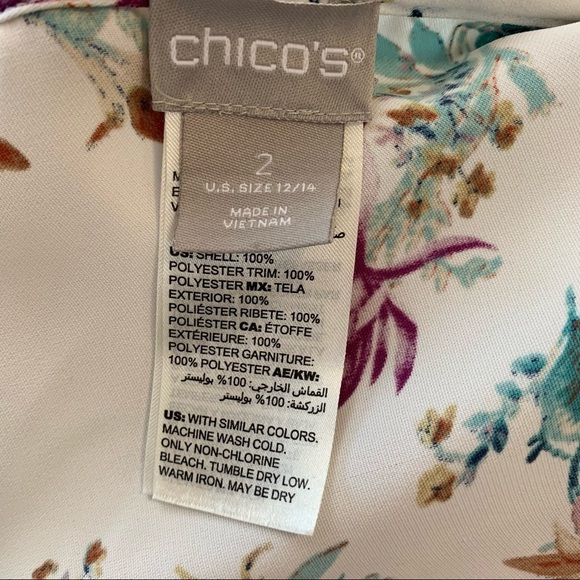 Chico’s Asymmetrical Floral Top - Picture 4 of 6